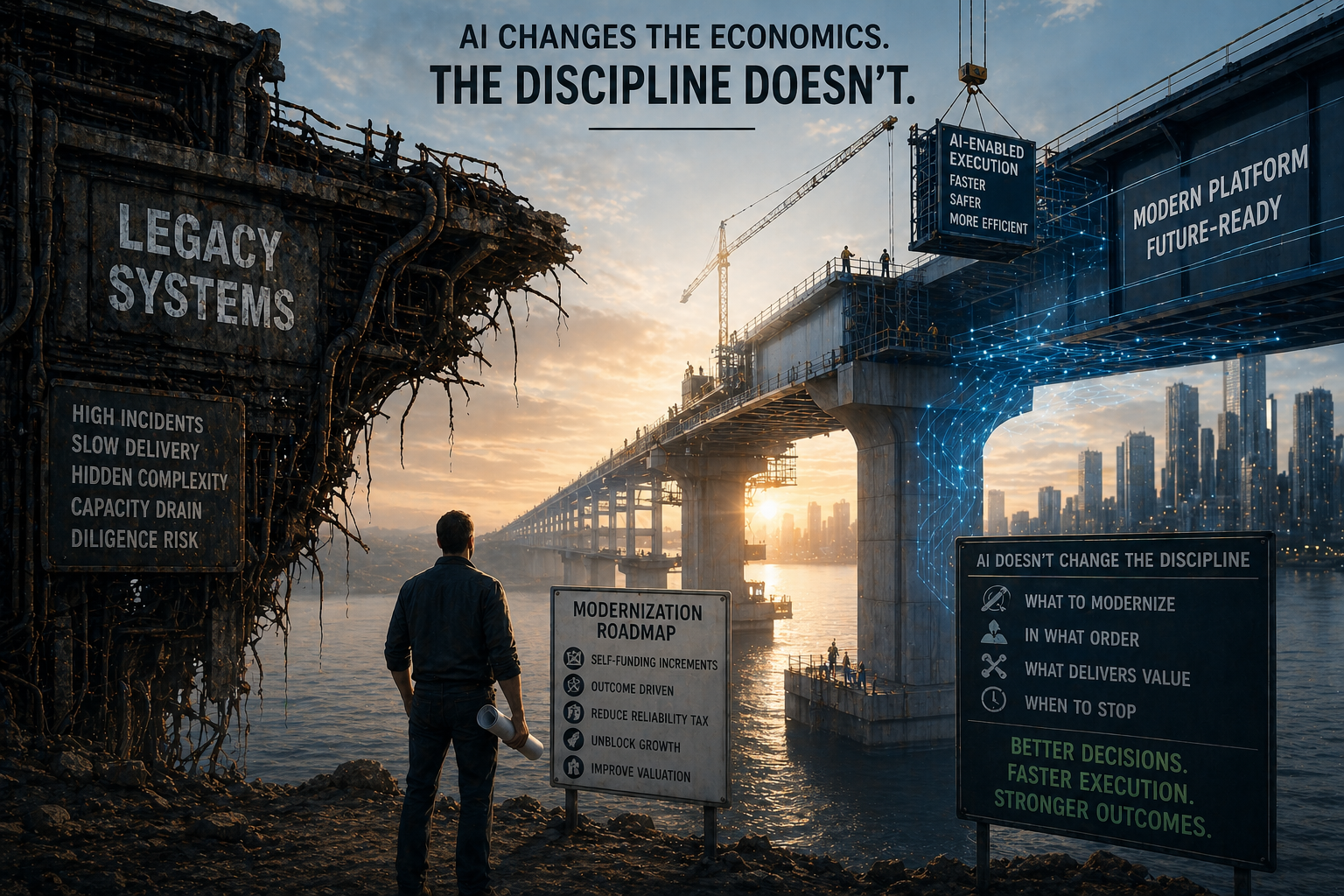 Modernization in the Age of AI: The Economics Shift, the Discipline Doesn't